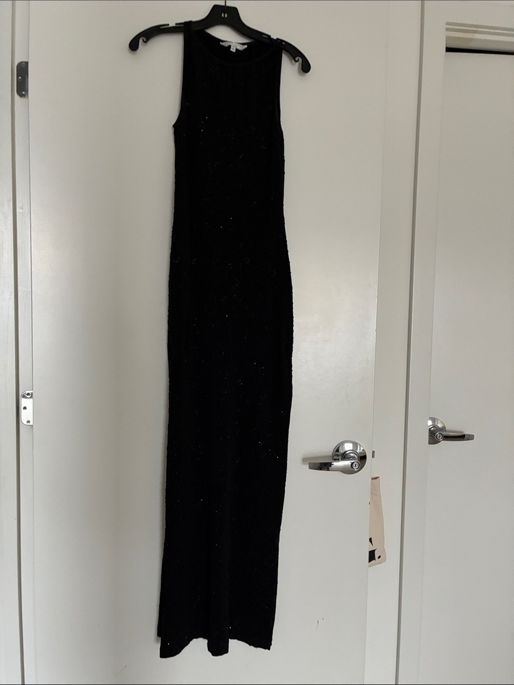 Black Sleeveless beaded long dress - Elegant Evening Gown